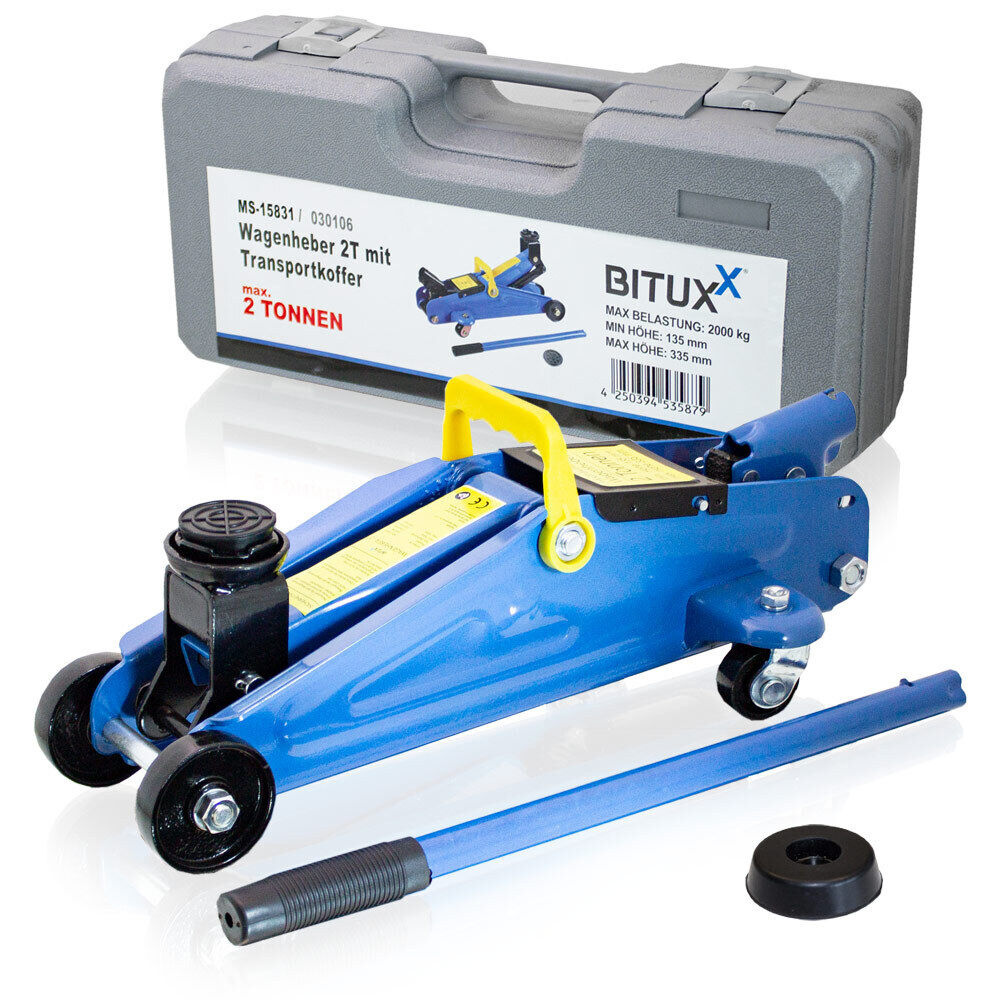 Hydraulický zvedák automobilový Žába nosnost 2T Nízký Guma M15831